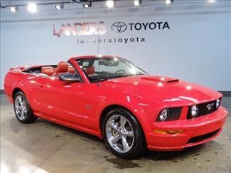 2008 ford mustang gt convertible black top red leather chrome wheels shaker 1000