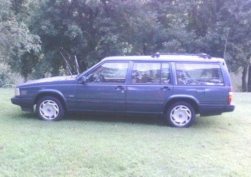 Lovely fixer upper vintage 91 volvo 740 wagon navy leather sunroof