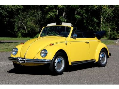 Great restored 1968 bug convertible - yellow with black interior and top - nice!