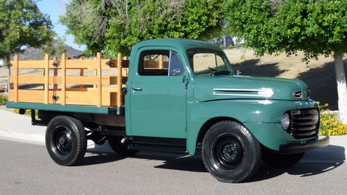 1950 ford f-3 stake bed pick up flathead v8 absolutely stunning rust free!!!