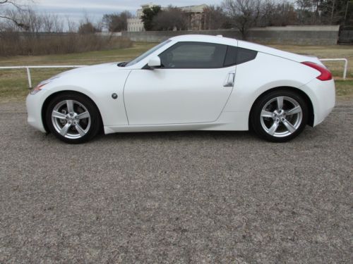 2012 370z pearl white/orange leather touring pckg 12k auto immaculate