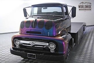 1956 ford coe hauler! nut and bolt restoration! v8! leather! absolutely stunning