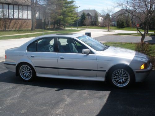 Excellent 2001 bmw 530i sport 5-speed manual silver gray 17&#034; bbs e39 many extras