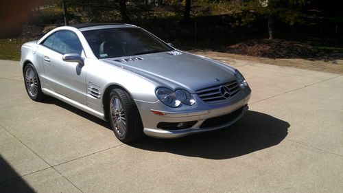 2004 mercedes benz sl55 amg convertible silver loaded like new