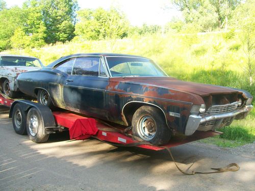 1968 chevy impala 2 door fastback solid project or parts 327 powerglide no reser