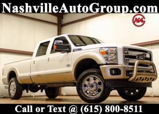 2012 white king ranch crew cab leather heated a/c seats rear camera sync f250