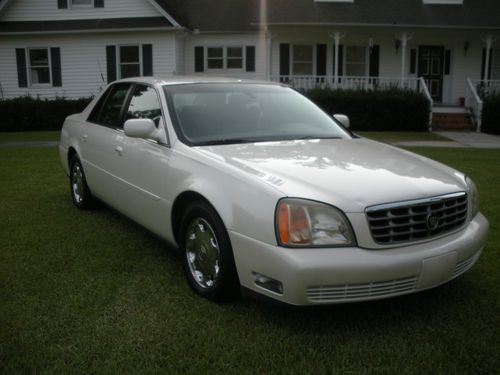 2002 pearl white cadillac deville dhs *no reserve* cold a/c *fully loaded*
