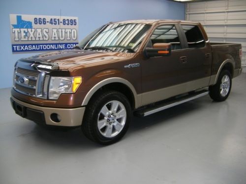 We finance!!  2011 ford f-150 lariat crew cab sync heated leather tow texas auto
