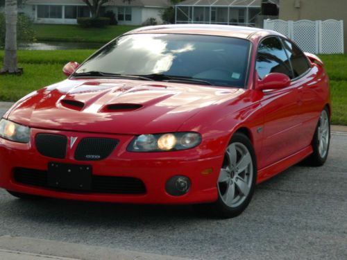 2006 pontiac gto coupe 2-door 6.0l one owner 47k miles red leather int