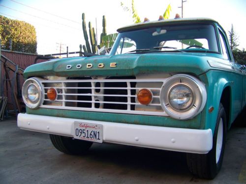 1967 dodge pickup truck d200 no rust camper special california d100 66 68 v8 318