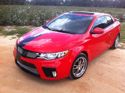 2011 kia forte coupe, red, excellent condition, many upgrades