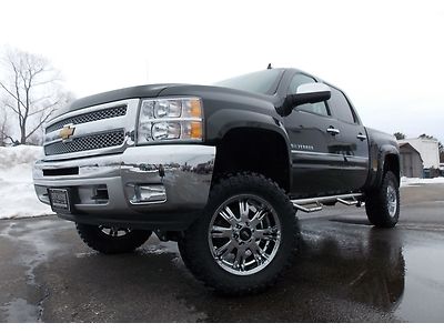 13 chevy silverado 1500 4x4 lifted 6" fabtech lift heated leather 20" chrome