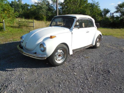1972 volkswagen beetle convertible white, runs excellent, mechanically 100%
