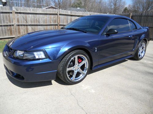2001 ford mustang svt cobra coupe true blue! excellent condition!!!!!