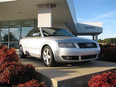 2004 audi a4 convertible - leather, heated seats, floor mats, automatic