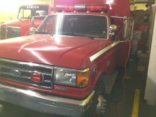 Ford f-350 diesel fire rescue truck 1989 low miles great shape