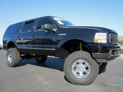 2003 ford excursion limited 7.3l diesel 4x4 suv lifted~leather~captains chairs!