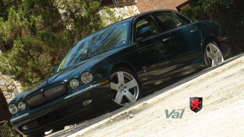 Pristine 06 jaguar racing green xjr supercharged rear dvd+shades+4 zone climate