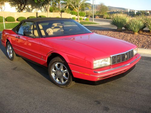 1992 cadillac allante 57,700 miles convertible 2-door 4.5l red excellent