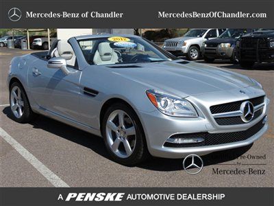 2012 mercedes slk250.  new body style, certified, great miles call 480-421-4530