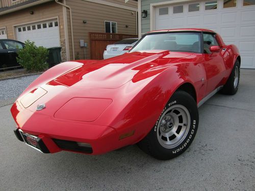 Red hot! 1978 chevy corvette 350v8 l-48 25th silver anniv beauty! 77-79 stingray