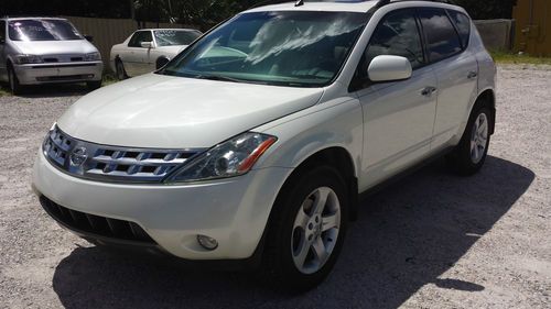 2003 nissan murano sl sport utility 4-door 3.5l awd leather florida no reserve