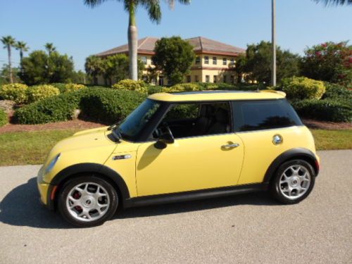 2004 florida mini cooper &#034;s&#034; supercharged 6-speed! stock-sunroof-leather