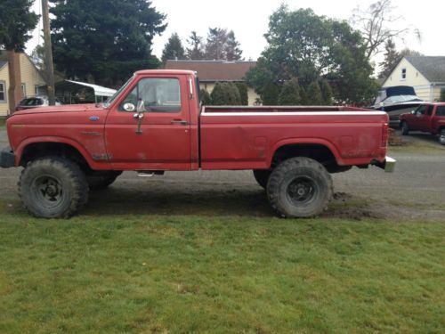 1981 ford ranger f250  single cab 4x4 runs and drives (needs work) beast