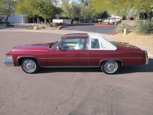 Coupe deville prime / rose / red / white vinal top all leather interior