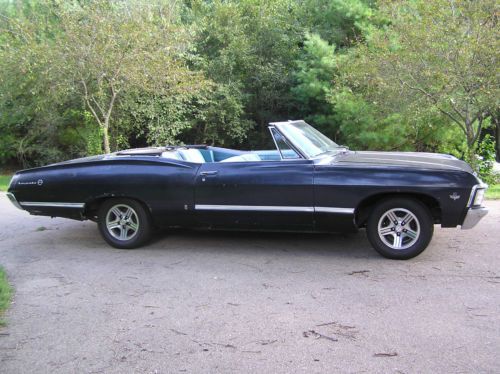 1967 chevrolet impala base convertible 2-door numbers matching 327