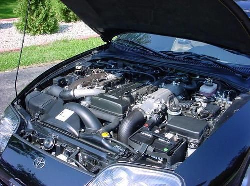 1993 stock supra twin turbo mkiv targa top black w/ tan interior new michelins