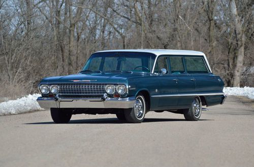 1963 chevrolet impala wagon, 409/340hp,factory ac, pwr windows,seat,brake,steer