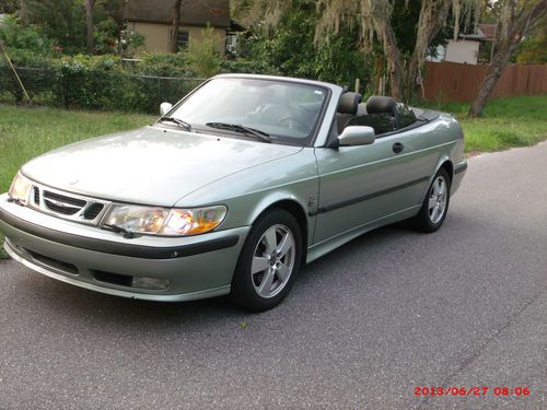 2002 saab 9-3 2.0 turbo convertible rust  free with low reserve in florida !!!!!