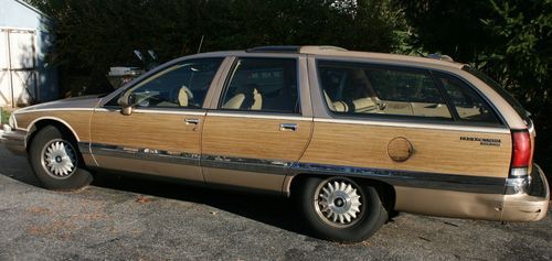 1992 buick roadmaster estate station wagon woody parts car or project tan retro