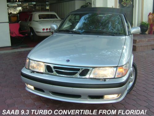2001 saab 9.3 turbo convertible from florida! 1 owner &amp; like new with low miles!