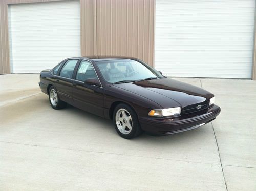 1995 chevrolet impala ss-dark cherry, leather, all power, one owner, low miles!