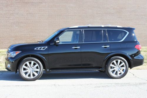 2012 infiniti qx56 4wd deluxe touring, technology, 22&#039;s, dvd, one-owner