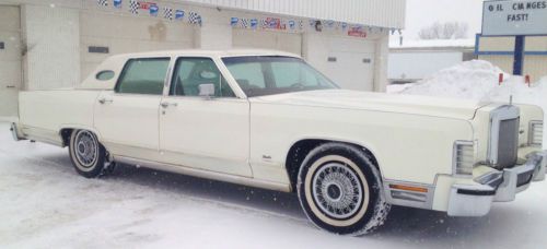 1979 lincoln continental town car cartier 4 door white on white 77,000 miles