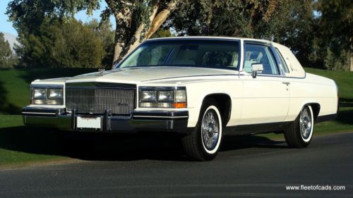 1985 fleetwood brougham coupe 43k miles, rare triple white, collector owned!