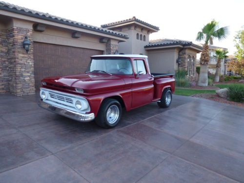 1962 chevy 1/2 ton stepside restored automatic transmission v8 fast mustle cleen