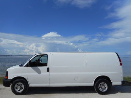 11 chev express 3500 extended cargo - warranty - bin package-1 owner florida van