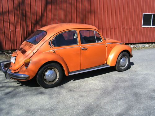 1973 volkswagen super beetle 1600cc runs well curved windshield 3 day no reserve