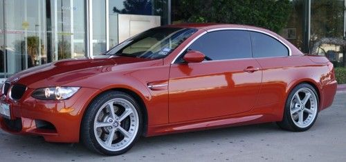 2012 bmw m3 convertible 2-door 4.0l rare valencia orange / premium pkg / m cltch
