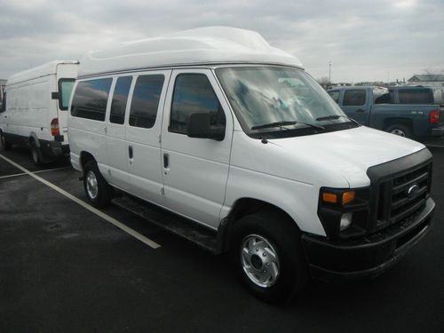 09 ford e-250 shuttle van hotel/airport isle seating seat belts 78000 miles