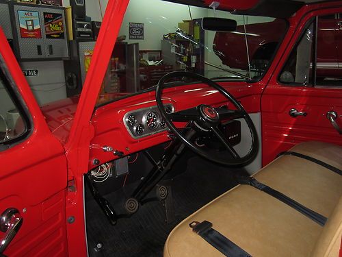 1953 ford f-100 pickup,bright red