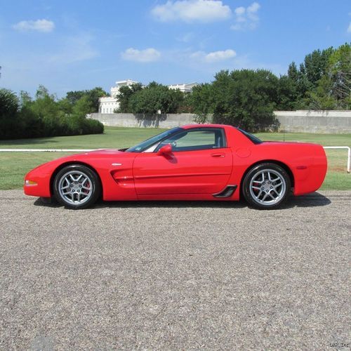03 corvette z06 8k orig miles red/black lthr hud 1-owner 405hp flawless