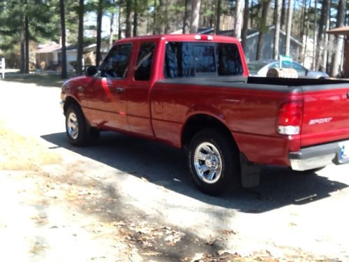 Low miles rwd red gray 6 cylinder automatic pickup truck ac cd