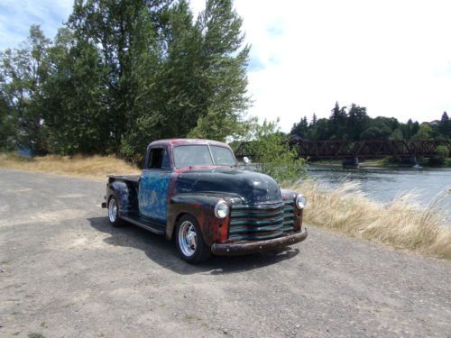 1953 nostalgic chevy truck rat rod 5 window patina lowered custom