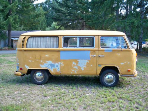 1970 volkswagen vw bus, tin top camper van, less than 100 miles on rebuilt motor