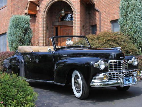 1947 lincoln continental convertable v12 with overdrive - excellent condition